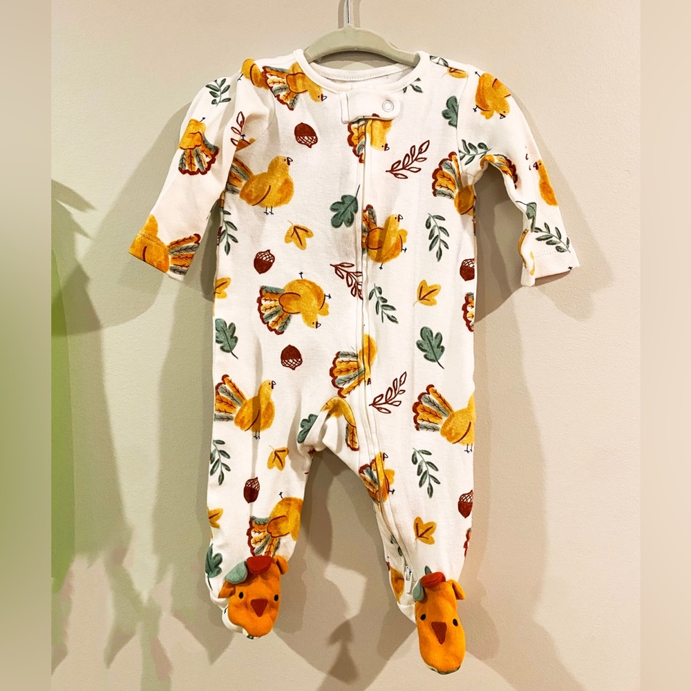 Turkey holiday baby onesie size 3m